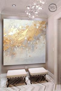 Golden Milky Way on canvas