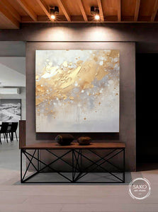 Golden Milky Way on canvas