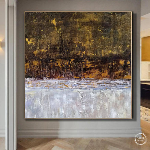 Gold Landscape Painting For Office