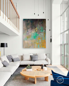 Abstract painting on canvas