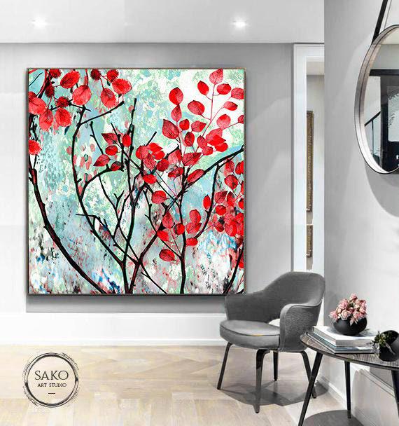 Red Trees Art