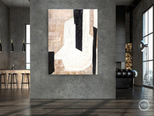 Load image into Gallery viewer, Abstract Oil Painting on Canvas Neutral Wall Art