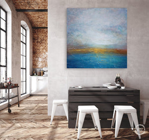 Abstract Seascape Painting on Canvas