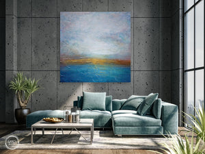 Abstract Seascape Painting on Canvas