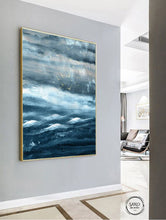 Load image into Gallery viewer, Blue White Seascape