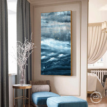 Load image into Gallery viewer, Blue White Seascape